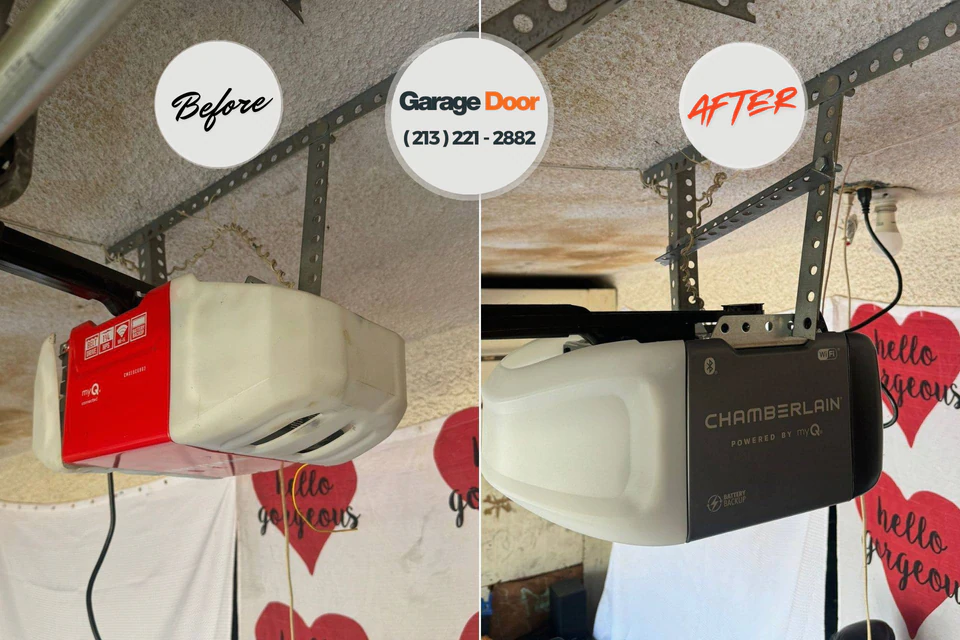 Before and after: garage door repair Macopin, NJ